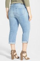 Thumbnail for your product : DKNY 'Soho' Roll Cuff Crop Skinny Jeans (Icy Brook) (Plus Size)