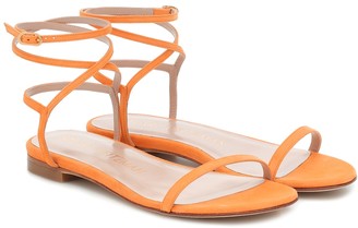 stuart weitzman orange sandals