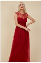 Thumbnail for your product : Little Mistress Bridesmaid Justice Red Embellished Maxi Dress