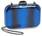 Thumbnail for your product : Inge Christopher Metallic Snakeskin Box Clutch