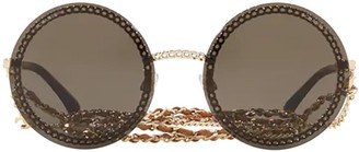 Chanel Round Frame Chain Sunglasses