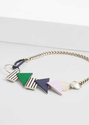 MANGO Geometric Embellishment Necklace
