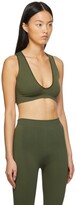Thumbnail for your product : Rick Owens Green Knit V-Neck Bra