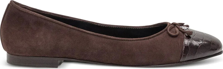 Tory Burch Cap-Toe Suede Ballet Flats