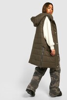 Thumbnail for your product : boohoo Longline Hooded Vest