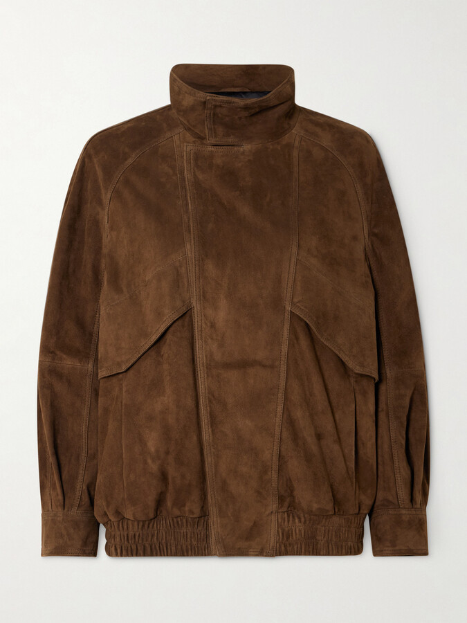 Nour Hammour - Ariste Oversized Paneled Suede Jacket - Brown