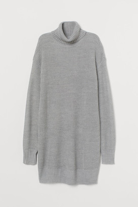 H&M Knit Turtleneck Dress - Gray
