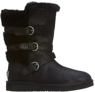 womens black leather ugg boots