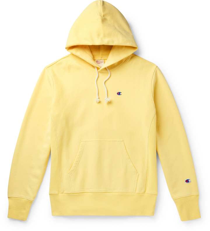 yellow champion hoodie cheap
