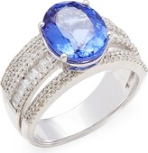 Thumbnail for your product : Effy 14K White Gold, Diamond & Tanzanite Ring