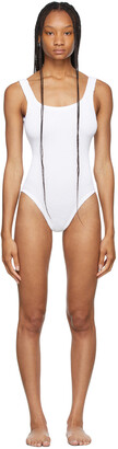 Hunza G White Square Neck One-Piece Swimsuit