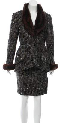 Thierry Mugler Tweed Skirt Suit