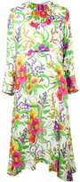 Balenciaga - robe à fente latérale et fleurs