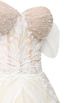 Thumbnail for your product : GEORGES HOBEIKA Embroidered Tulle Off-the-shoulder Dress