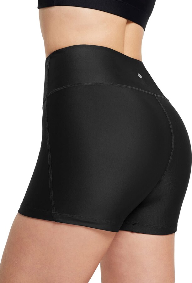 BALEAF Women's Swim Shorts Tummy Control Board Shorts Boyleg Quick Dry  UPF50+ Swimming Shorts Black XL - ShopStyle