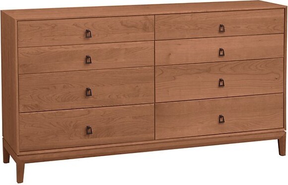 Copeland Furniture Mansfield 8 Drawer Dresser in Brown