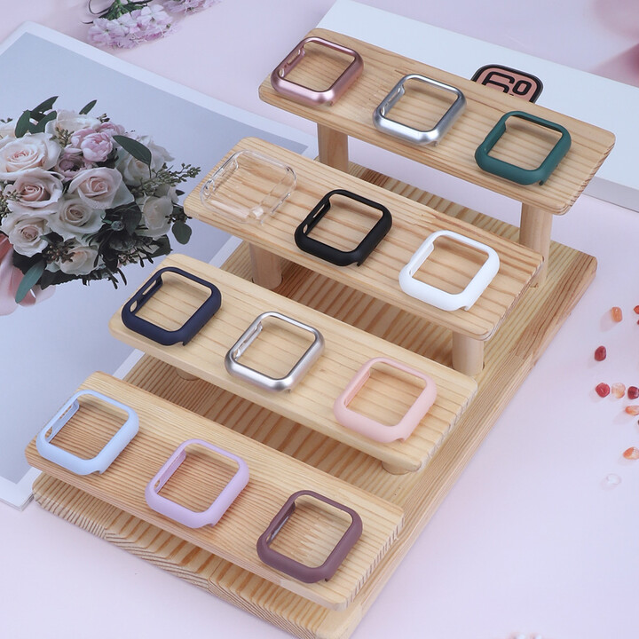 samusak Matte Hollow Case for Apple Watch 40 41 42 44 45 46mm Series 4 5 6 7 8 9 10 SE Ultra Slim Protective Bumper Frame Cover