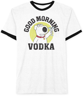 JEM Men's Family Guy Brian Griffin Good Morning Vodka Martini Graphic-Print T-Shirt