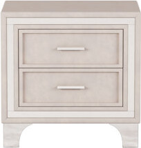 Velvet Nightstand with 2 Drawers, Mid-Century Bedside Table for Bedroom, Vintage Accent Cabinet