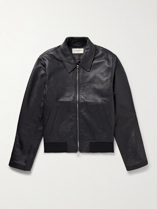 Officine Generale Charles Slim-Fit Leather Jacket
