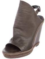 Thumbnail for your product : Balenciaga Leather Peep-Toe Wedges
