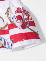Thumbnail for your product : MonnaLisa Anchor Print Mini Skirt