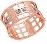 Thumbnail for your product : INC International Concepts Gold-Tone Crystal Checkered Bangle Bracelet, Created for Macy's