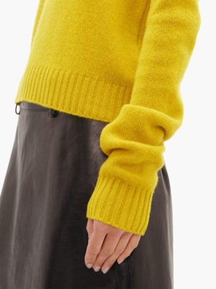 Bottega Veneta Exaggerated-sleeve Cashmere-blend Sweater - Yellow