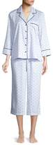Thumbnail for your product : Kate Spade Mini Heart Stripe 2-Piece Capri Pajama Set