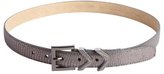 Thumbnail for your product : Vince Camuto pewter snake embossed leather double buckle belt