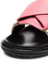 Thumbnail for your product : Marni pink Fussbett cross-over leather sandals