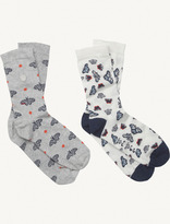 Thumbnail for your product : Fat Face Two Pack Butterfly Socks