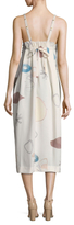 Thumbnail for your product : Adam Lippes Printed Tie Back Midi Dress
