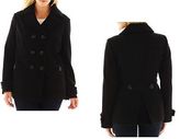Thumbnail for your product : St John's Bay Classic Pea Coat solid wool blend women's plus size 1X, 2X, 3X NEW