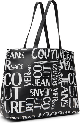 Versace Jeans Couture Black Printed Tote