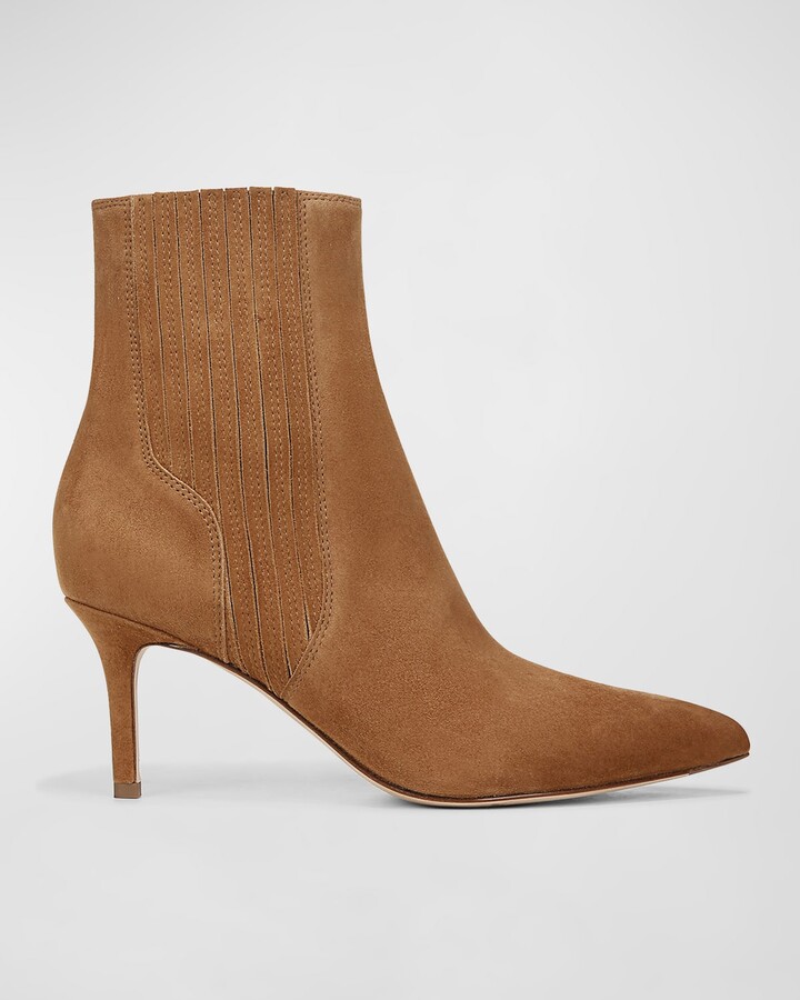 Veronica Beard Lisa Suede Stiletto Chelsea Booties