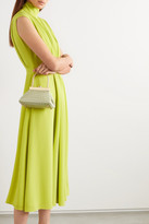 Thumbnail for your product : Emilia Wickstead Valencia Gathered Crepe Midi Dress - Lime green