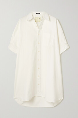 R 13 Oversized Cotton-drill Shirt Dress - White