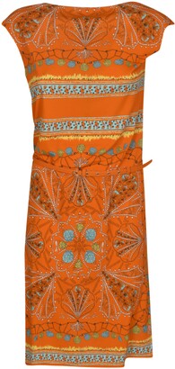 Emilio Pucci Capped Sleeve Printed Dress