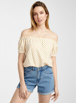 Thumbnail for your product : Vero Moda Off-the-shoulder linen blouse
