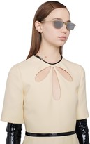 Thumbnail for your product : Gucci Wool silk sheath dress with cut-out detail