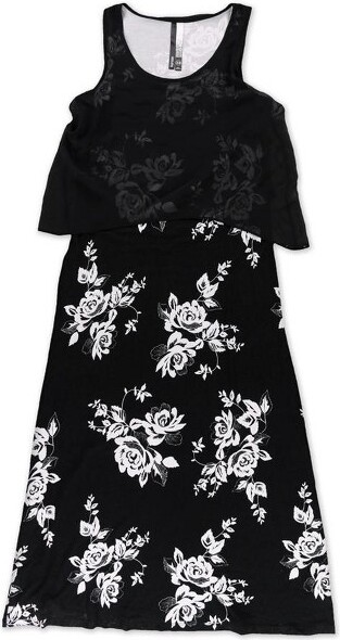 Kensie KensieWomensFloralPopoverSheathDress,black,X-Small