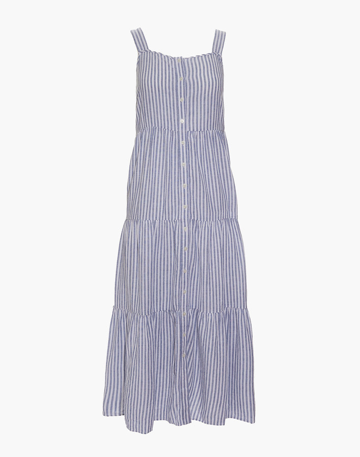 madewell blue and white striped dress