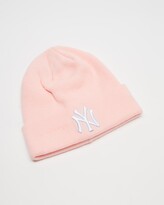 Thumbnail for your product : New Era Pink Beanies - Iconic Exclusive - Knit Thin New York Yankees Beanie - Size One Size at The Iconic