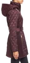 Thumbnail for your product : Vince Camuto Belted Mixed Quilted Coat with Detachable Hood