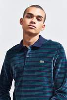 Thumbnail for your product : Lacoste Relaxed Fit Striped Velour Long Sleeve Polo Shirt