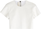 Thumbnail for your product : Neil Barrett Embossed Leather Crop Top