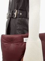 Thumbnail for your product : Proenza Schouler Belted V-neck Leather Wrap Dress - Black