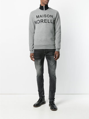 Frankie Morello logo patch sweatshirt