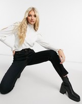 Thumbnail for your product : Qed London turtleneck puff sleeve jumper in ivory